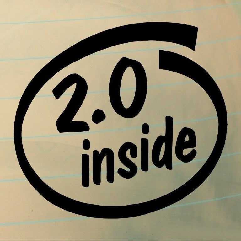 2.0 INSIDE Car Van Window Sticker