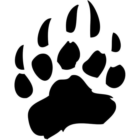 2018 NEW   12.1*15.2cm Bear Paw Vinyl Decal Classic Funny Car Styling Accessories Decorative Stickers Black/sliver