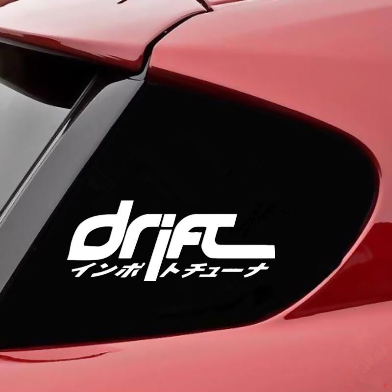 New Brand   15.2*6cm Japanese Writing Text DRIFT  Car Decal Car Styling Stickers Accessories 6 Colors