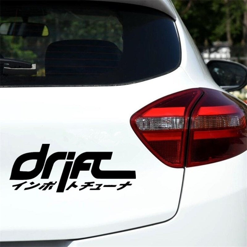 New Brand   15.2*6cm Japanese Writing Text DRIFT  Car Decal Car Styling Stickers Accessories 6 Colors