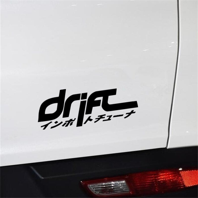 New Brand   15.2*6cm Japanese Writing Text DRIFT  Car Decal Car Styling Stickers Accessories 6 Colors