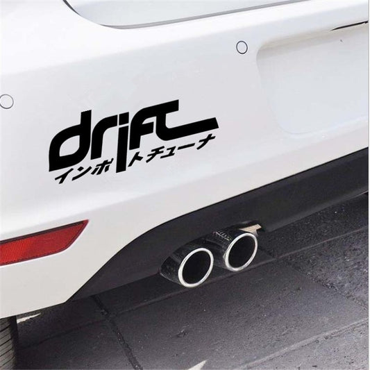 New Brand   15.2*6cm Japanese Writing Text DRIFT  Car Decal Car Styling Stickers Accessories 6 Colors