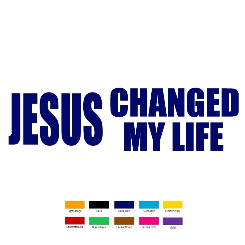 2018 NEW   20 cmx5 cm Home Decorations Vinyl Decal Car Stickers Window Sticker Waterproof Sticker JDM Jesus Changed My Life