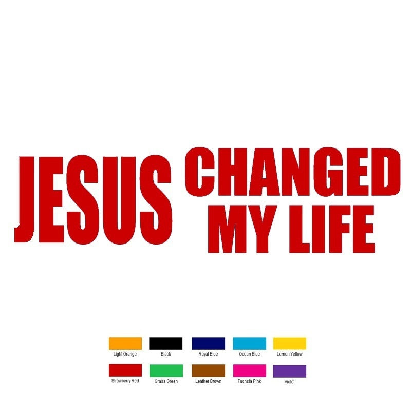 2018 NEW   20 cmx5 cm Home Decorations Vinyl Decal Car Stickers Window Sticker Waterproof Sticker JDM Jesus Changed My Life