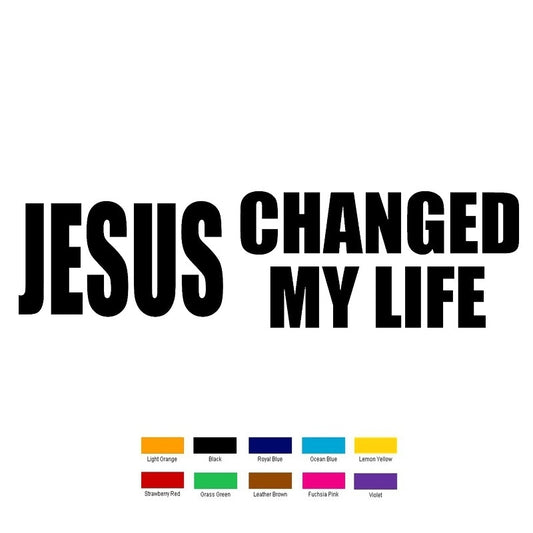 2018 NEW   20 cmx5 cm Home Decorations Vinyl Decal Car Stickers Window Sticker Waterproof Sticker JDM Jesus Changed My Life