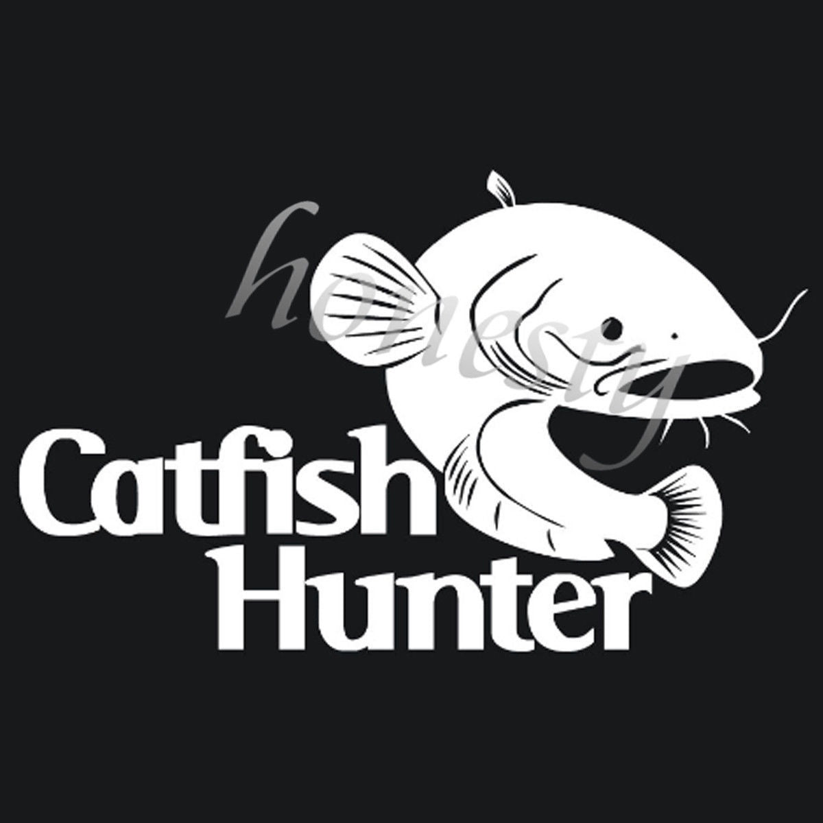 Fashion Catfish Hunter Window Door Car Sticker Laptop Truck Vinyl Decal Stickers Decor