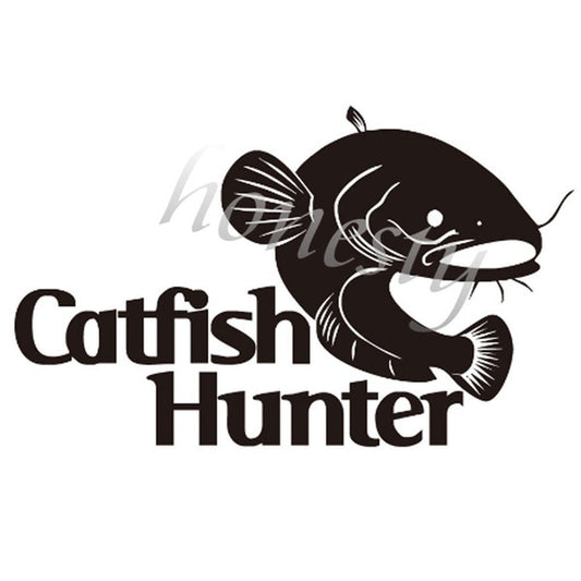 Fashion Catfish Hunter Window Door Car Sticker Laptop Truck Vinyl Decal Stickers Decor