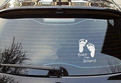 2018 NEW  1pcs Car Stickers Cool Cute Baby on Board Car Styling Motorcycle Sticker Vinyl Decal Waterproof Footprint Car Accessory