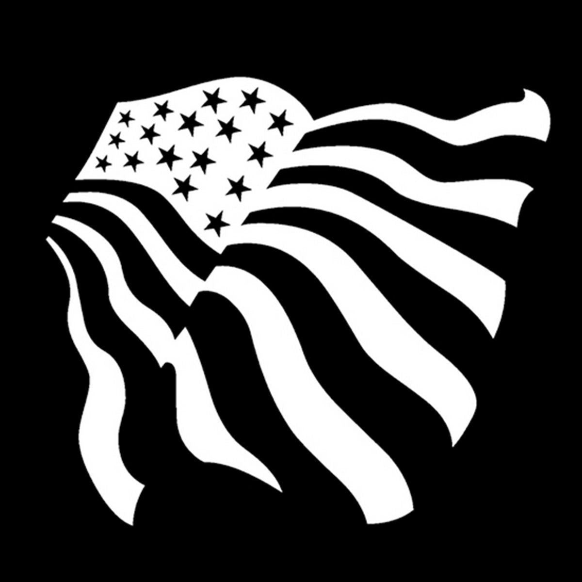 Fashion Black Stickers American Flag Usa Car Decal Window Truck Auto Laptop Wall Sticker Decor
