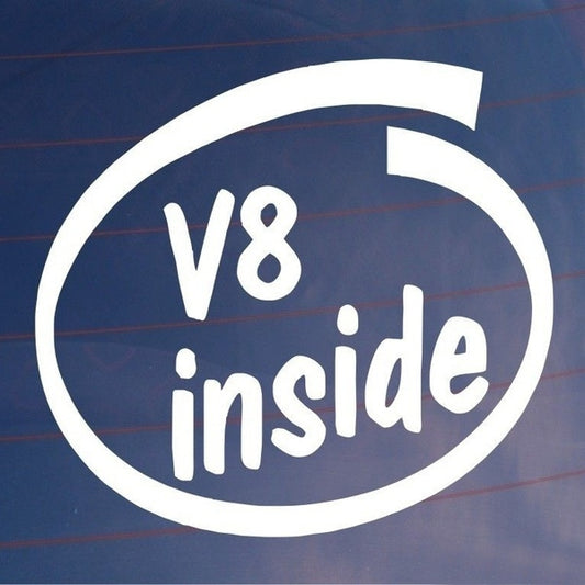 Hot V8 INSIDE Car Van Truck Window Bumper Vinyl Sticker Decal