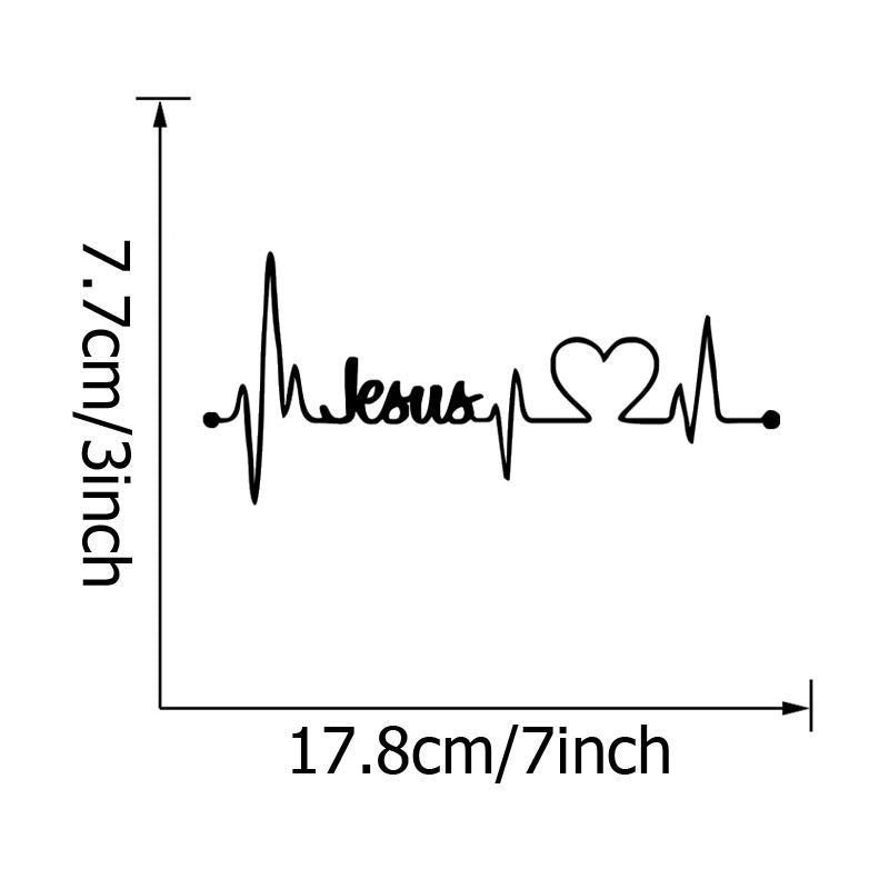 2018 NEW    Car Truck Sticker Jesus Heartbeat Monitor Car Decal Stickers For Car Tailgate