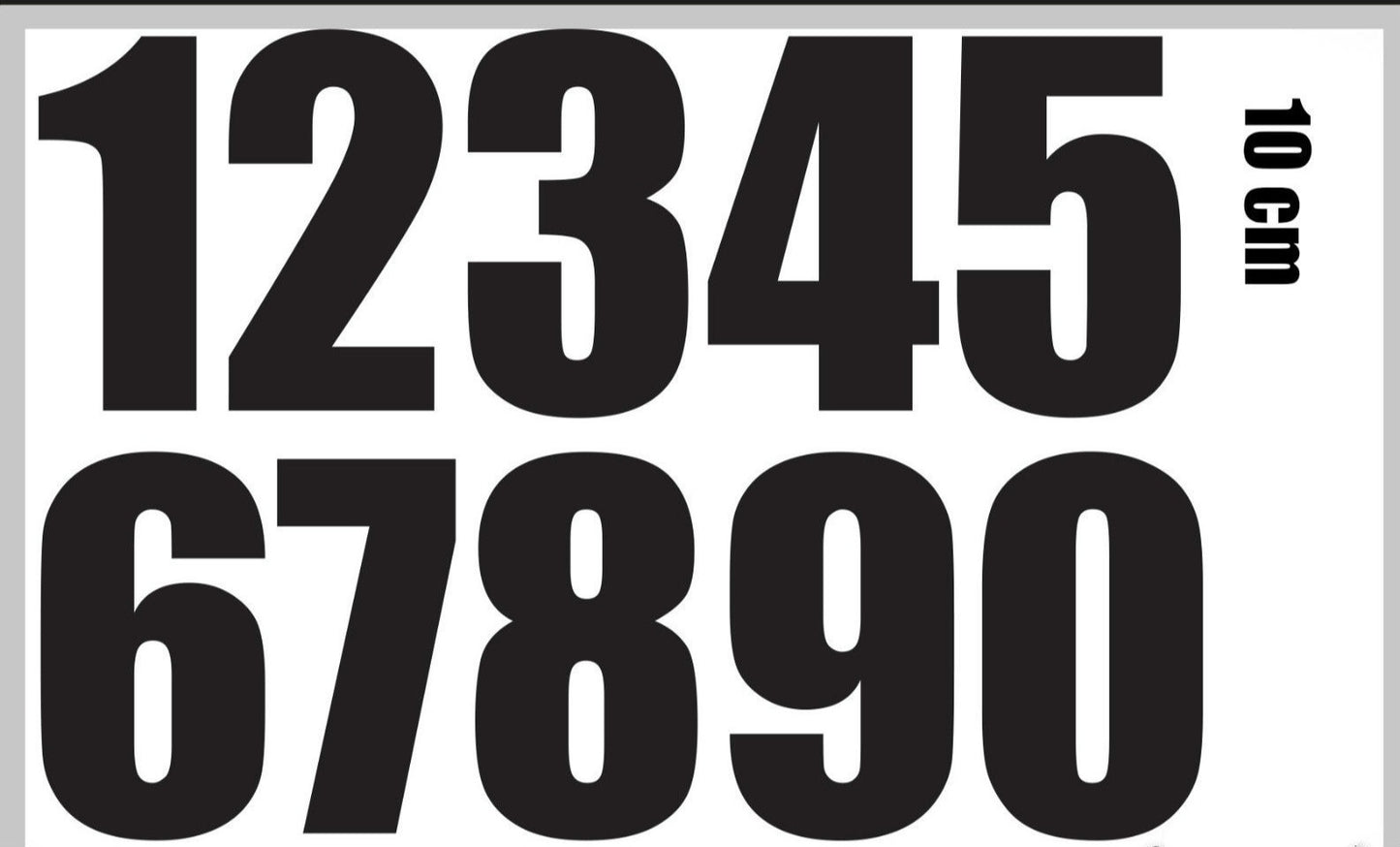 New Brand Stickers Autocollant Adhesif numéro chiffre Hauteur 10cm