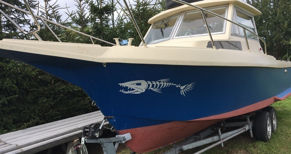 New Brand   Huge 900mm Fishing BOAT FISH Stickers Marine Vinyl Tackle Box Cabin or Hull