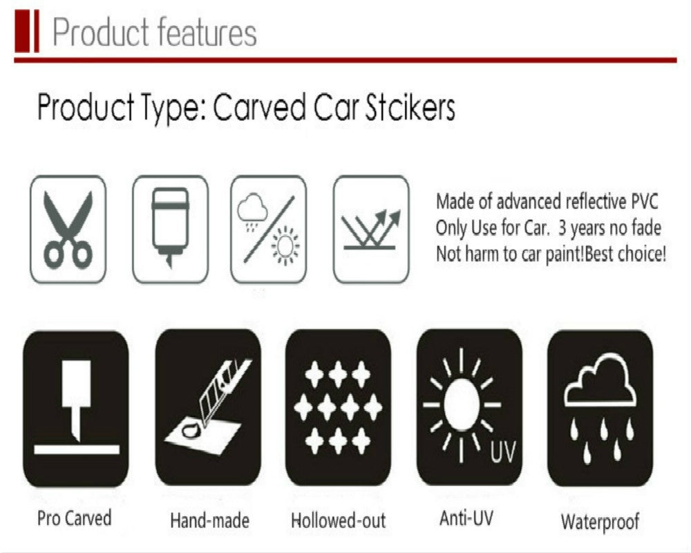 New Fashion   Personality Wolf Totem Car Stickers Car Body Car Styling Removable Waterproof Stickers