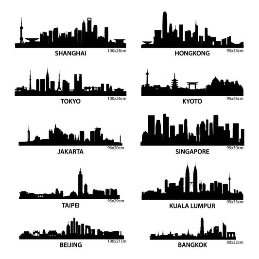 New Hot   City Skyline Glowing in the Dark Wall Decal Removable Wall Stickers Home Decor