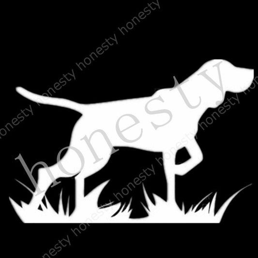 New Hot White Stickers Hunting Dog Pointer Vinyl Cut Decal Sticker Car Auto Window Boat Funny