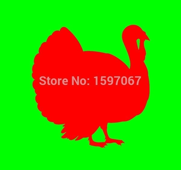 Hot   13 Cm * 13 Cm Turkey Thanksgiving Hunt Hunting Graphic Car Window Vinyl Decal Truck SUV Bumper Kayak Canoe Wall Art Sticker
