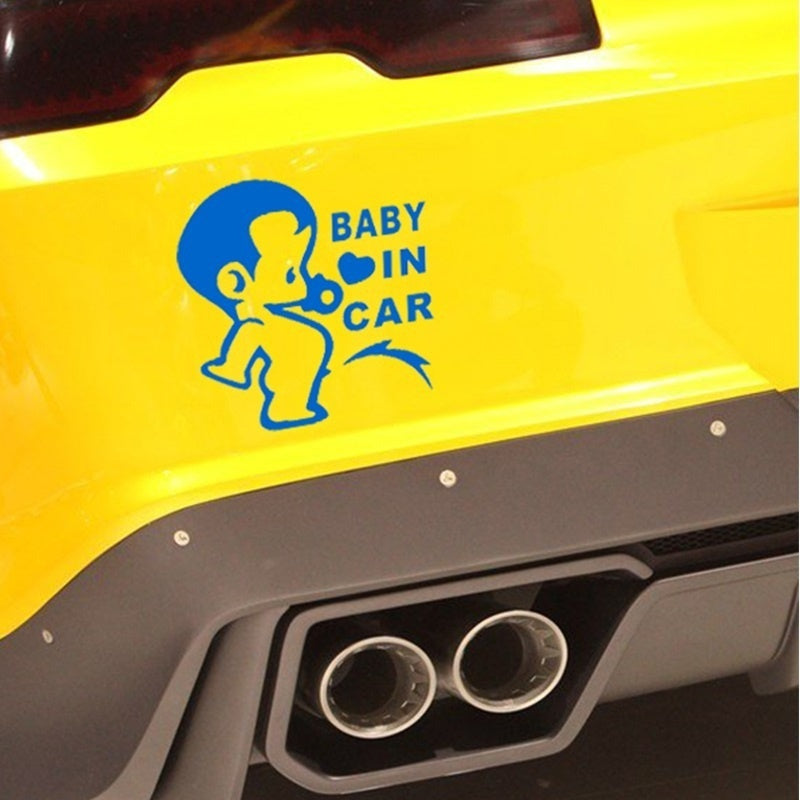 Hot Lovely Funny JDM Child Boys Baby In Car On Board Sticker For Window Glass Truck SUV Bumper Kayak Canoe Camping Cute Vinyl Decal