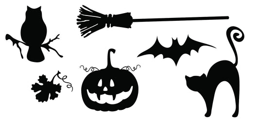 New Fashion    Decal Window Cat Set of Halloween Vinyl Decals,black STICKERS