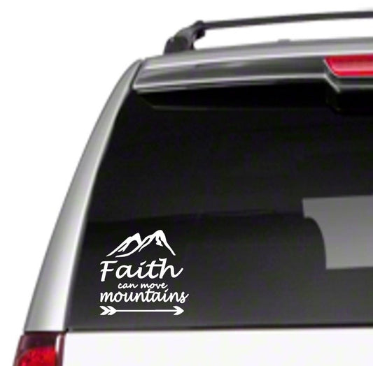 New Brand Faith Can Move Mountains 6" Car Sticker Decal God Jesus Salvation Hope Love