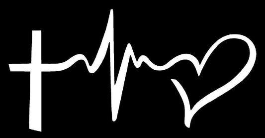 High-quality FAITH HOPE LOVE Vinyl Decal Sticker Car Window Wall Bumper Symbol Heart Cross 6"