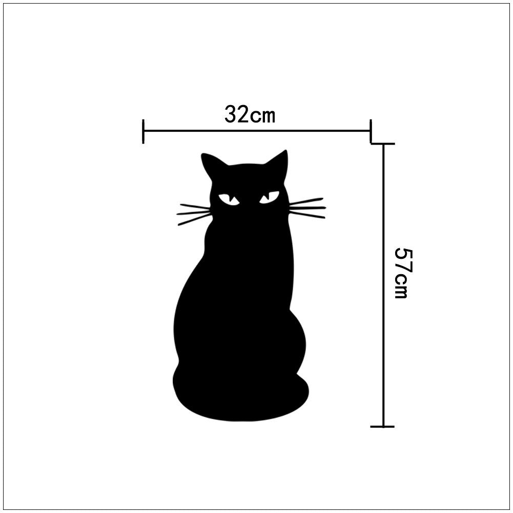 Fashion   Black Cat Cartoon Personality Blackboard Sticker Children's Graffiti Wall Stickers Classroom Kindergarten Decoration Note Sticker Self-adhesive Mural