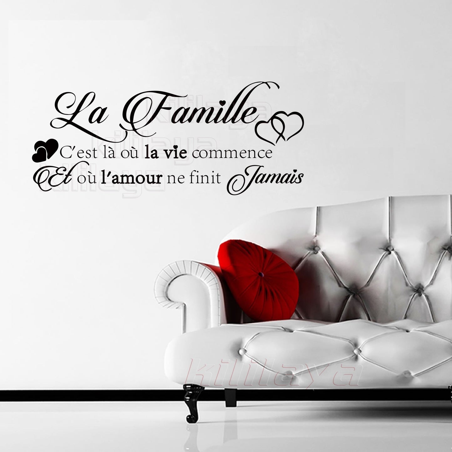 New Hot  La Famille Sticker Mural Autocollant-grande Taille(70cmx30cm)