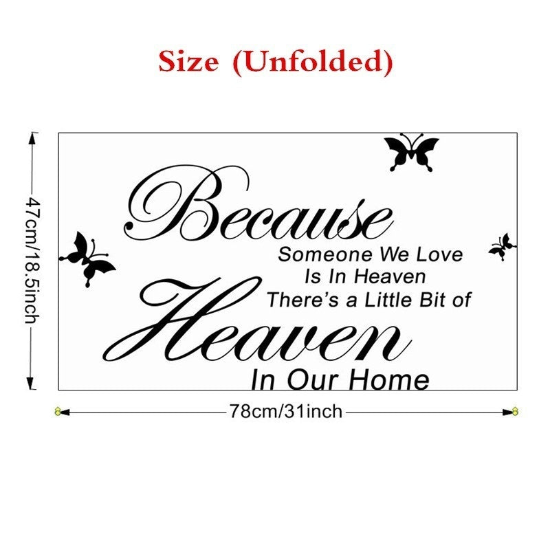 High-quality ZooYoo Original Because Someone We Love Is In Heaven Vinyl Wall Art Decals Quotes Sayings Words Home Decor