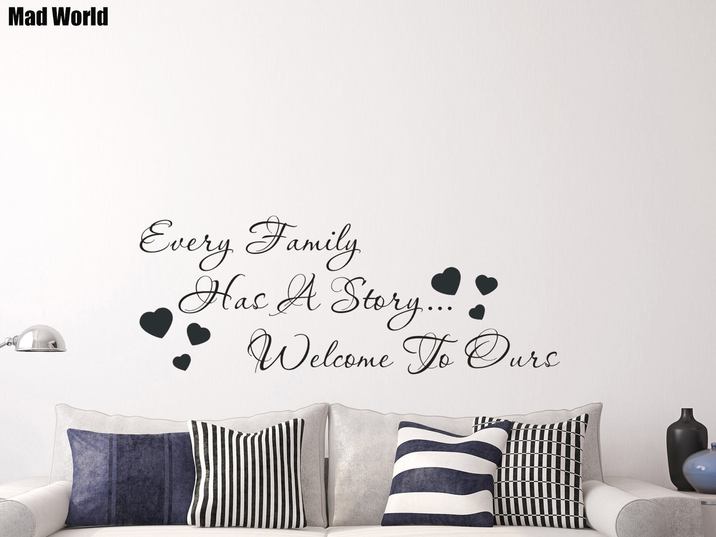 Hot   Every family has a story welcome to ours Wall Art Stickers Wall Decal Home DIY Decoration Wall Mural Removable Room Decor Wall Stickers AA002
