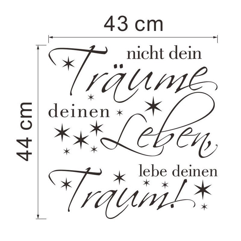 High-quality     WANDTATTOO ...  Sterne Spruch Zitat Schlafzimmer