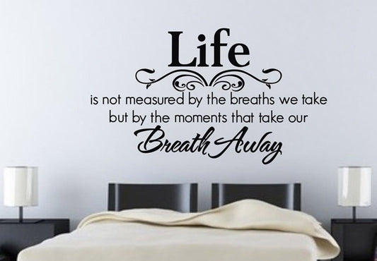 New Hot   23.6x15.7" Life is not measured Vinyl Wall Home Decor Decal Quote Inspirational Adorable,WALL ART STICKER DECAL MURAL TEXT QUOTE