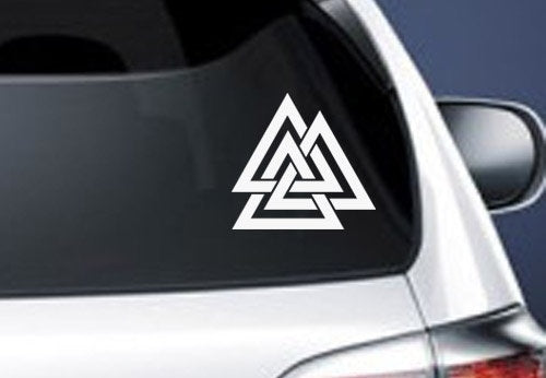 New Fashion   Valknut Vinyl CAR DECAL Pagan Odin Asatru Norse Viking Sticker