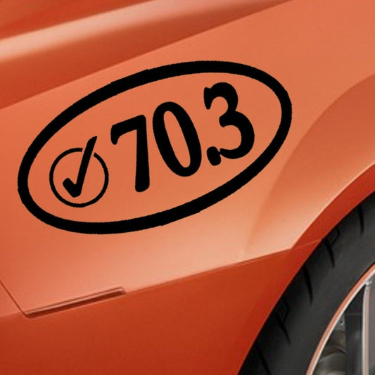 2018 NEW  4 color 15*8cm Outdoor Cross-country Triathlon 70.3 Oval Shape Car Sticker Motorcycles Car Styling Waterproof  Vinyl Decal