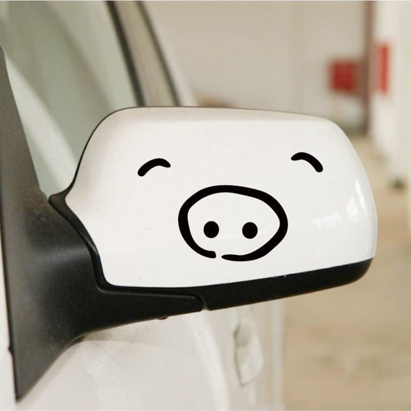 Hot  2 PCS Funny Pig Vinyl  Stickers for Car