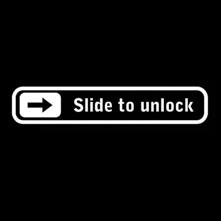 New Fashion   Slide to Unlock Funny Vinyl Car Sticker and Decal