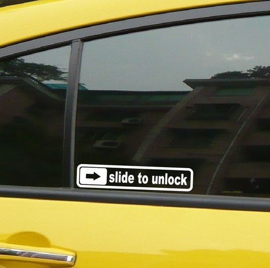 New Fashion   Slide to Unlock Funny Vinyl Car Sticker and Decal