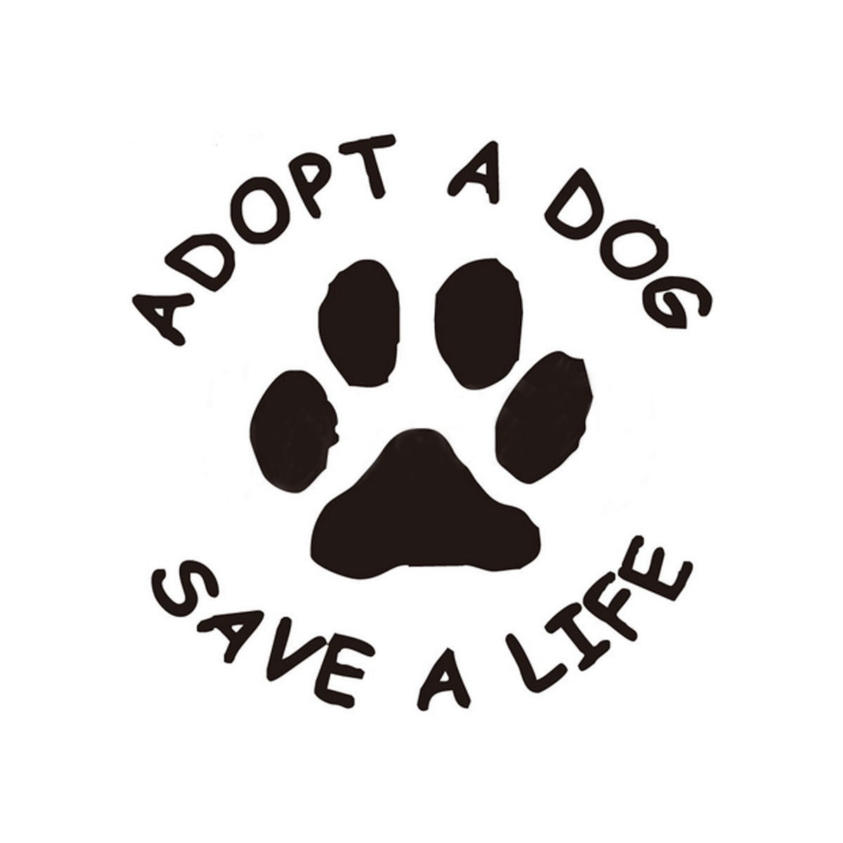 Fashion   Adopt A Dog Save A Life Vinyl Decals Car Sticker Dog Paw Decals Animal Sticker
