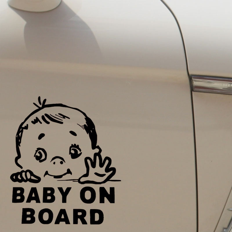 High-quality   Lovely Child Baby on Board Safety Sign Car Sticker