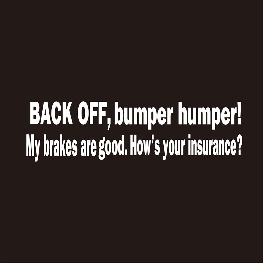 High-quality  BACK OFF BUMPER HUMPER Tailgate Funny Car Truck Window Vinyl Decal Sticker