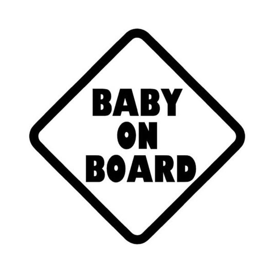 Fashion  Creative Car Stickers BABY ON BOARD  Reminder Window Sticker
