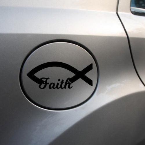 New Hot   Religious Christian Fish Faith Jesus Vinyl Symbol Car Sticker Car Truck Decals