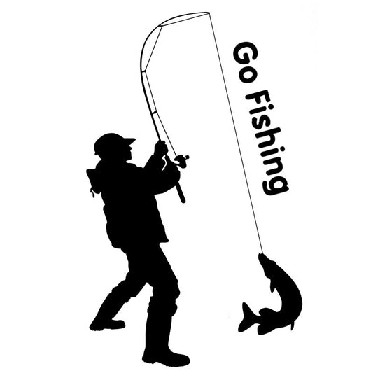 2018 NEW   Go Fishing  Decor Car-Styling Car Sticker Vinyl Decal