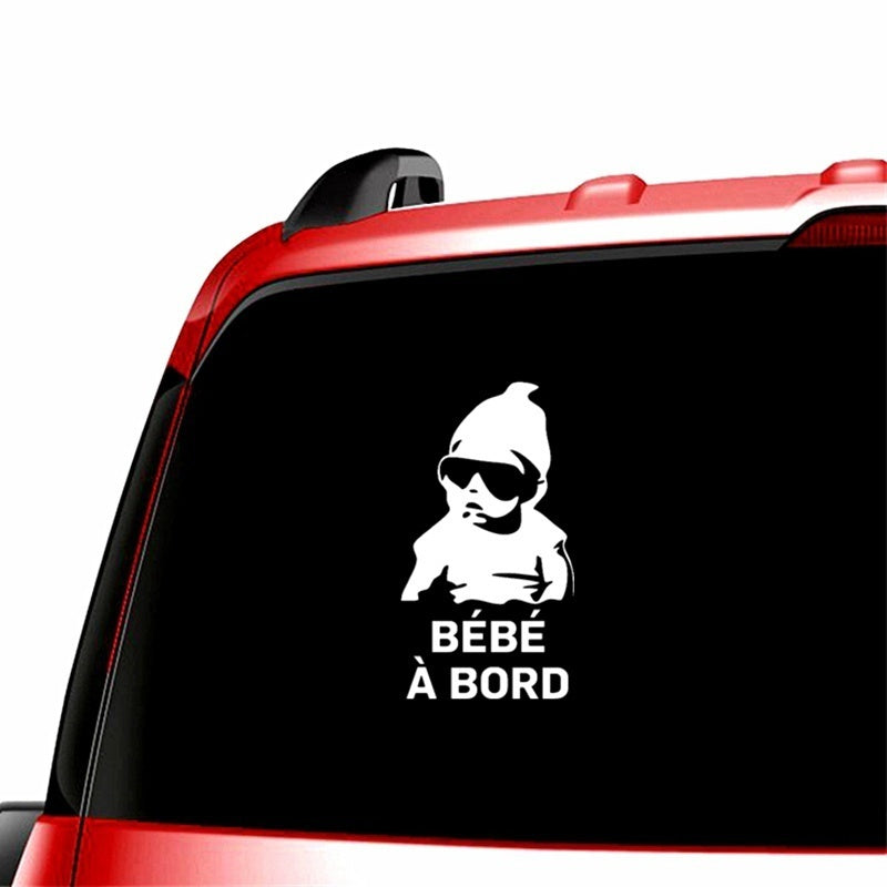 New Fashion  French Baby on Board Car Sticker Decal Viny