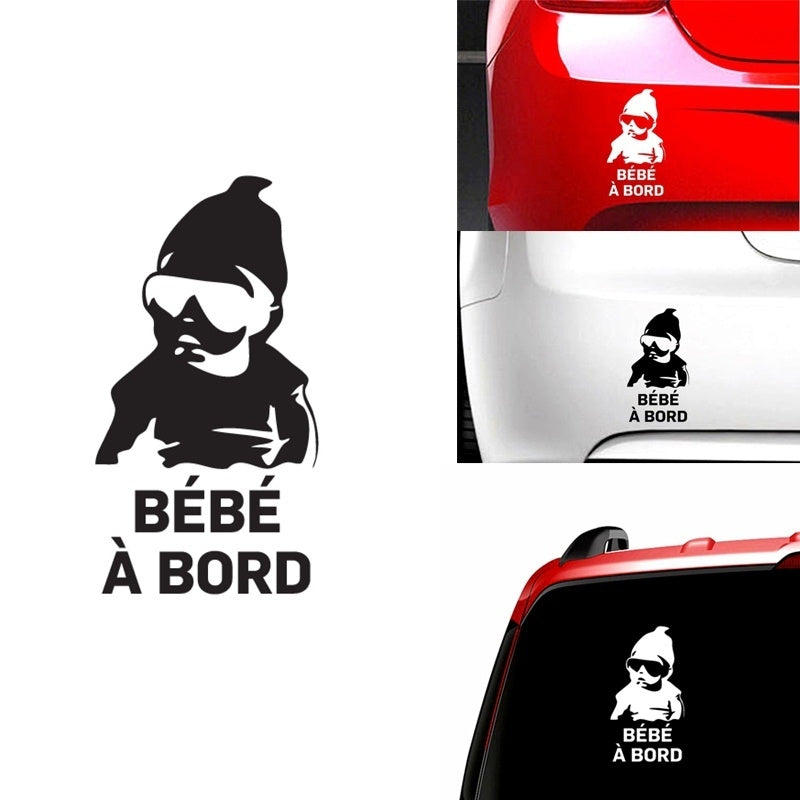 New Fashion  French Baby on Board Car Sticker Decal Viny
