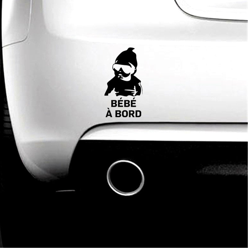 New Fashion  French Baby on Board Car Sticker Decal Viny