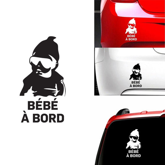 New Fashion  French Baby on Board Car Sticker Decal Viny