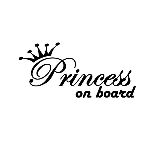 New Brand   Princess On Board Pattern Art Decor Vinyl Car Stickers Decals Bumper