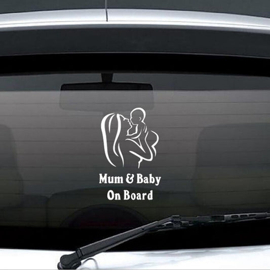 2018 NEW  Mum And Baby On Board Car Sticker