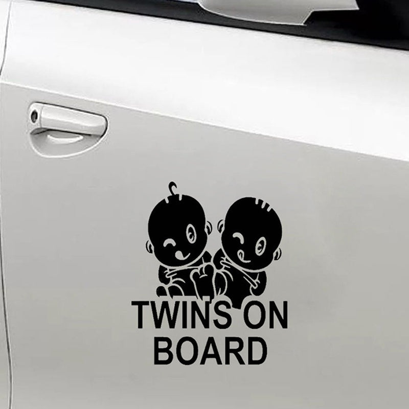 New Brand  TWINS ON BOARD Car Styling Decal Cool Car Sticker