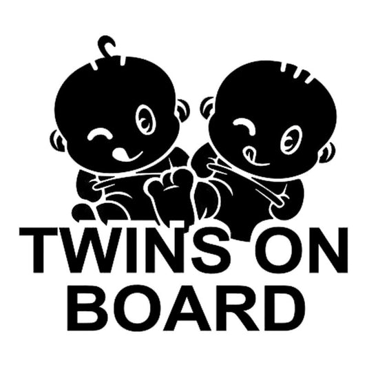 New Brand  TWINS ON BOARD Car Styling Decal Cool Car Sticker